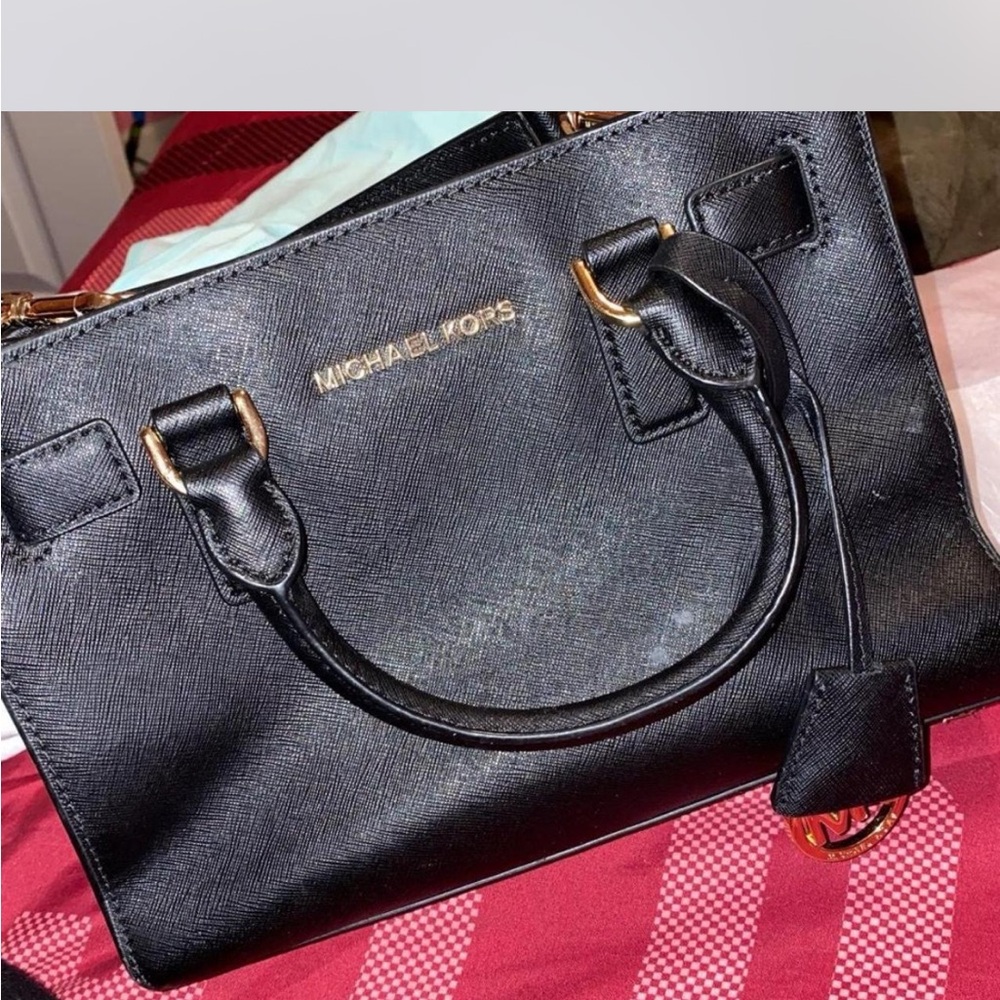 Michael Kors Black Saffiano Leather Satchel